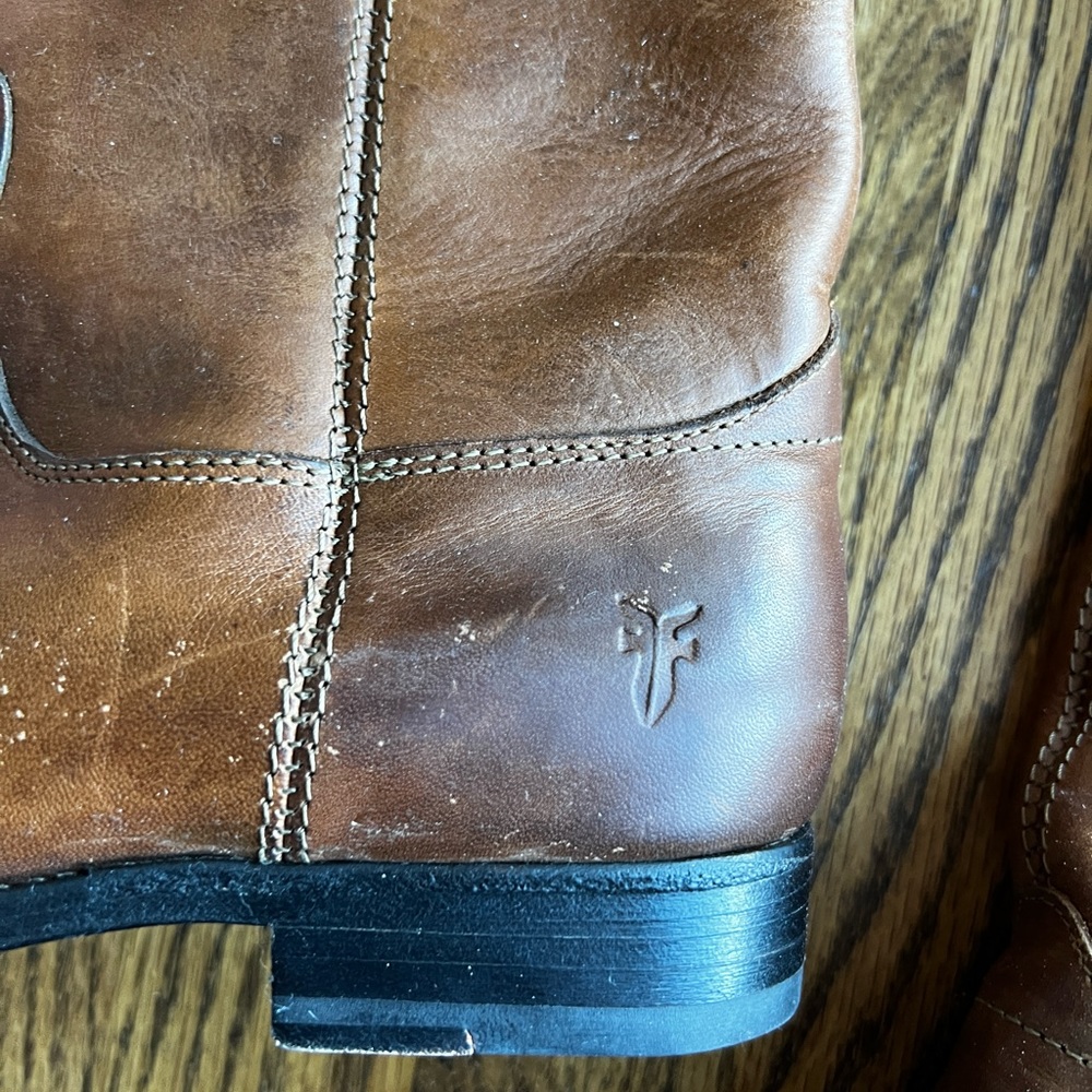 Frye Button Distressed Brown Boot - Picture 3 of 5